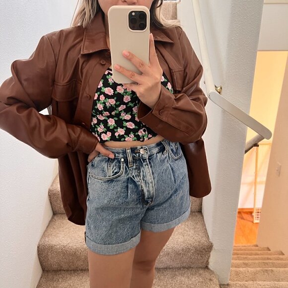 Anine Bing Pants - NWT Anine Bing High Rise Vintage Blue Shorts Sample 24‌‌